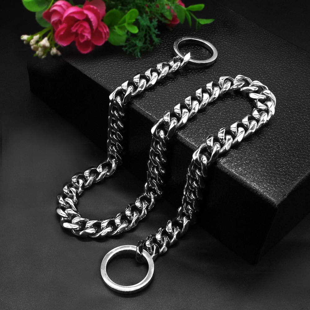 Strong Slip Dog Collar Dogs Training Chain Pet Choke Collars For Medium Large Pet Gold Silver Colors