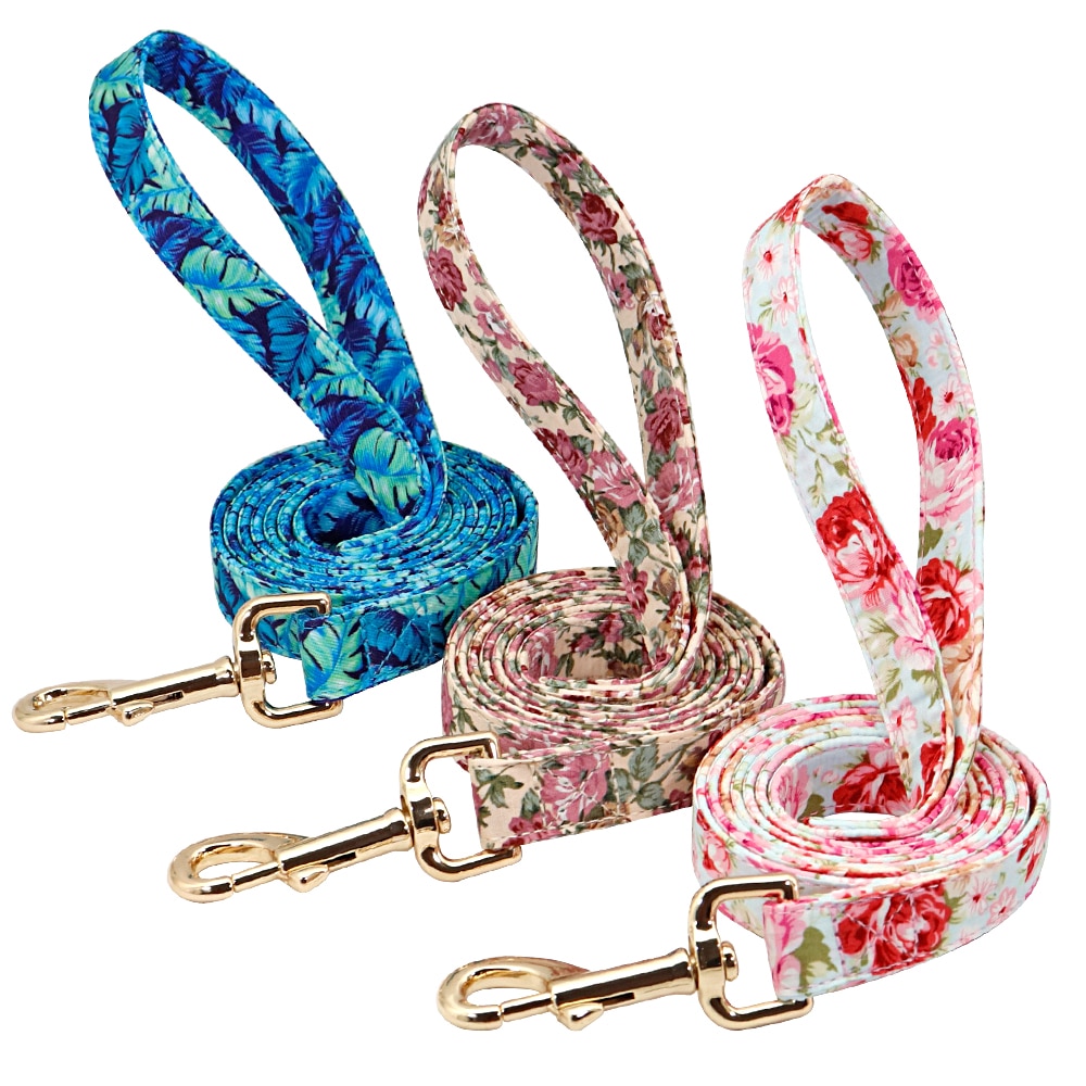 150cm Nylon Dog Leash Printed Pet Leash Rope Padded Dogs Leads Belt Leashes for Small Medium Large Dogs Walking Training