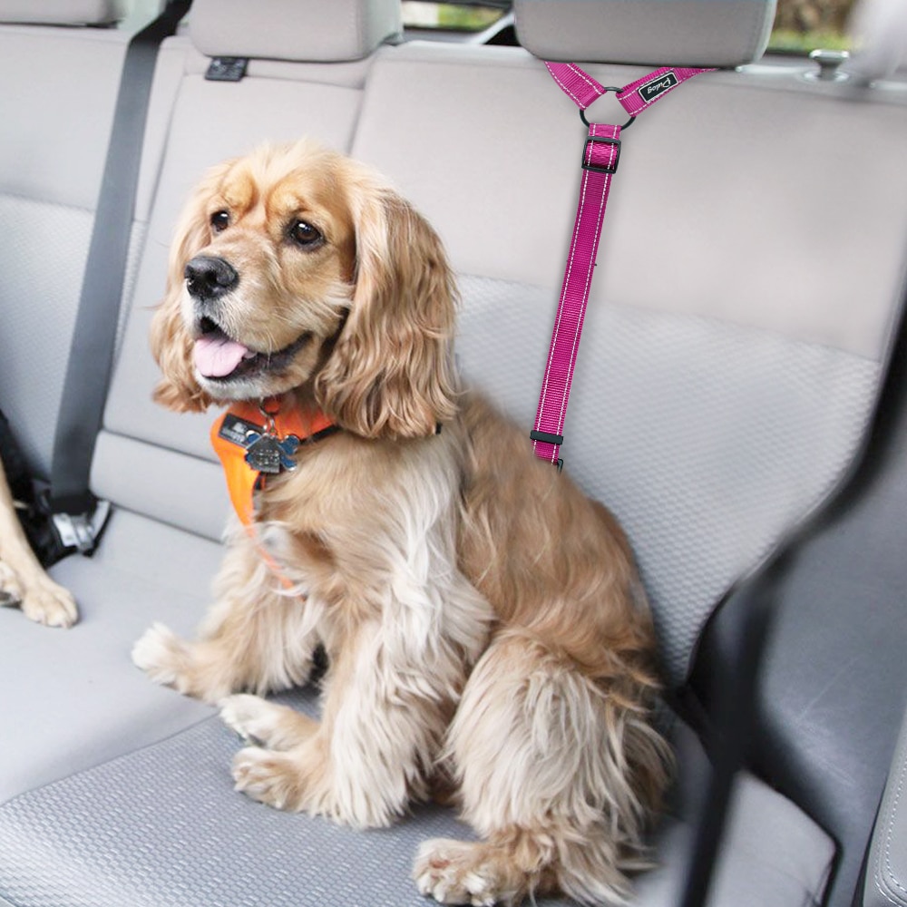 Dog Car Seat Belt Reflective Nylon Dogs Cat Safety Seat Belt Strap Car Headrest Restraint Safety Leads Vehicle Seatbelt Harness