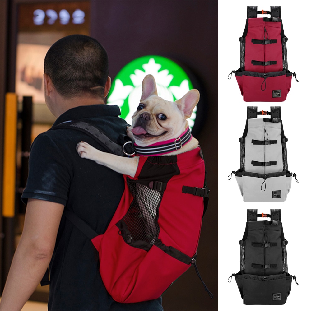 Breathable Dog Backpack Pet Carrier Bag Big Dog Travel Bags for Large Dogs Bulldog Golden Retriever Traveling Hiking Camping