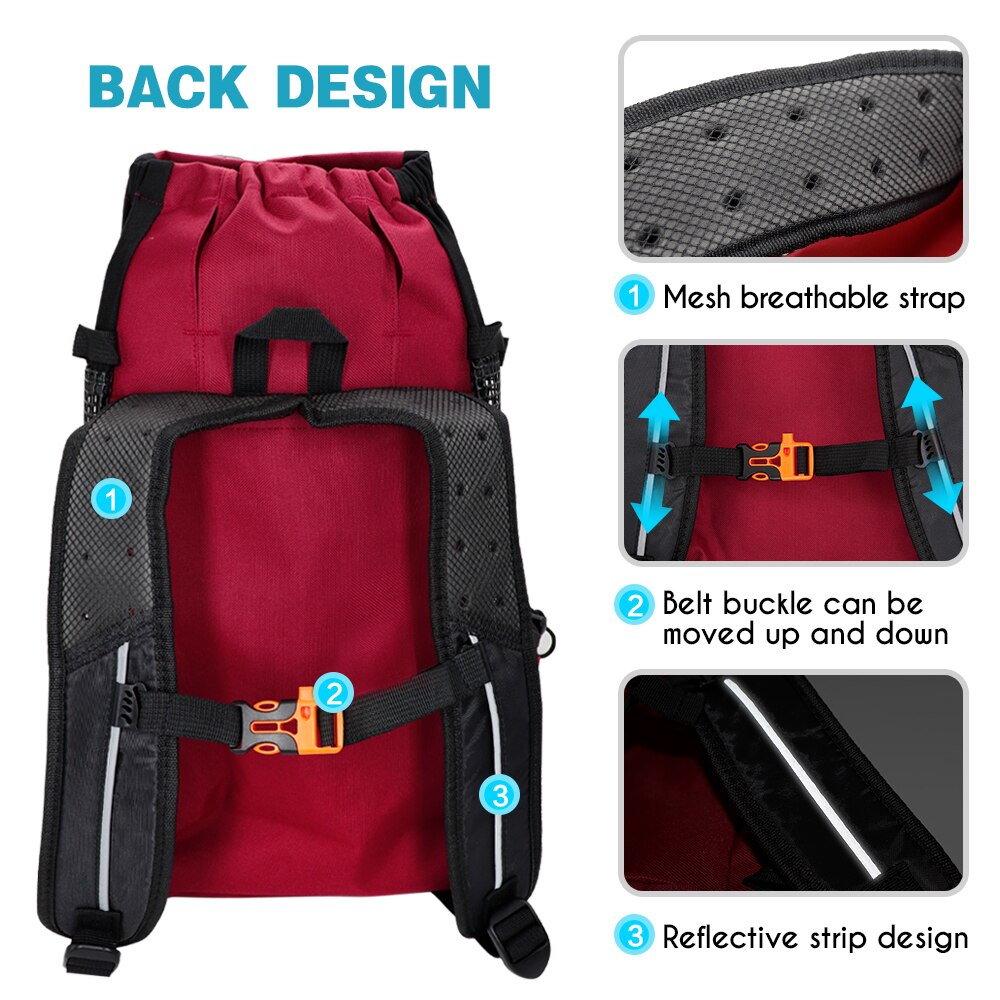 Breathable Dog Backpack Pet Carrier Bag Big Dog Travel Bags for Large Dogs Bulldog Golden Retriever Traveling Hiking Camping